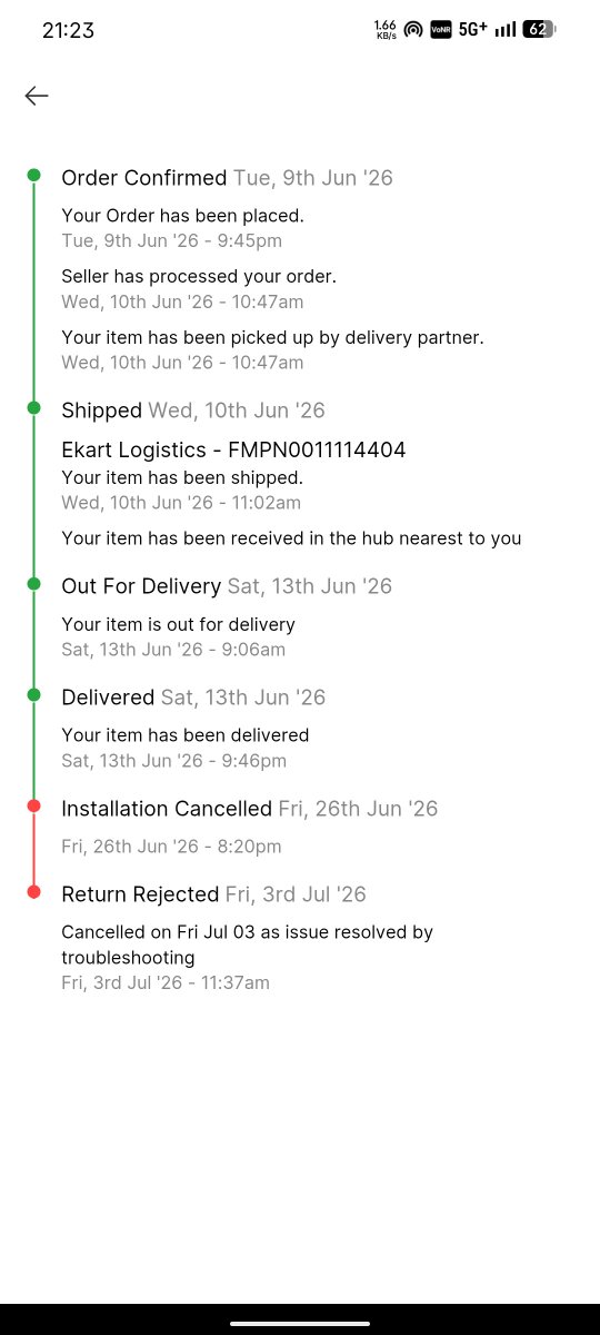 Ragul36753251's tweet photo. These are the screenshots that flipkart rejecting my returns without saying reasons. Why the return is getting rejected automatically even though i submitted the denail mail. Does Flipkart trying to scam people by showing the product with brand support @flipkartsupport https://t.co/qyv7xE9nPM