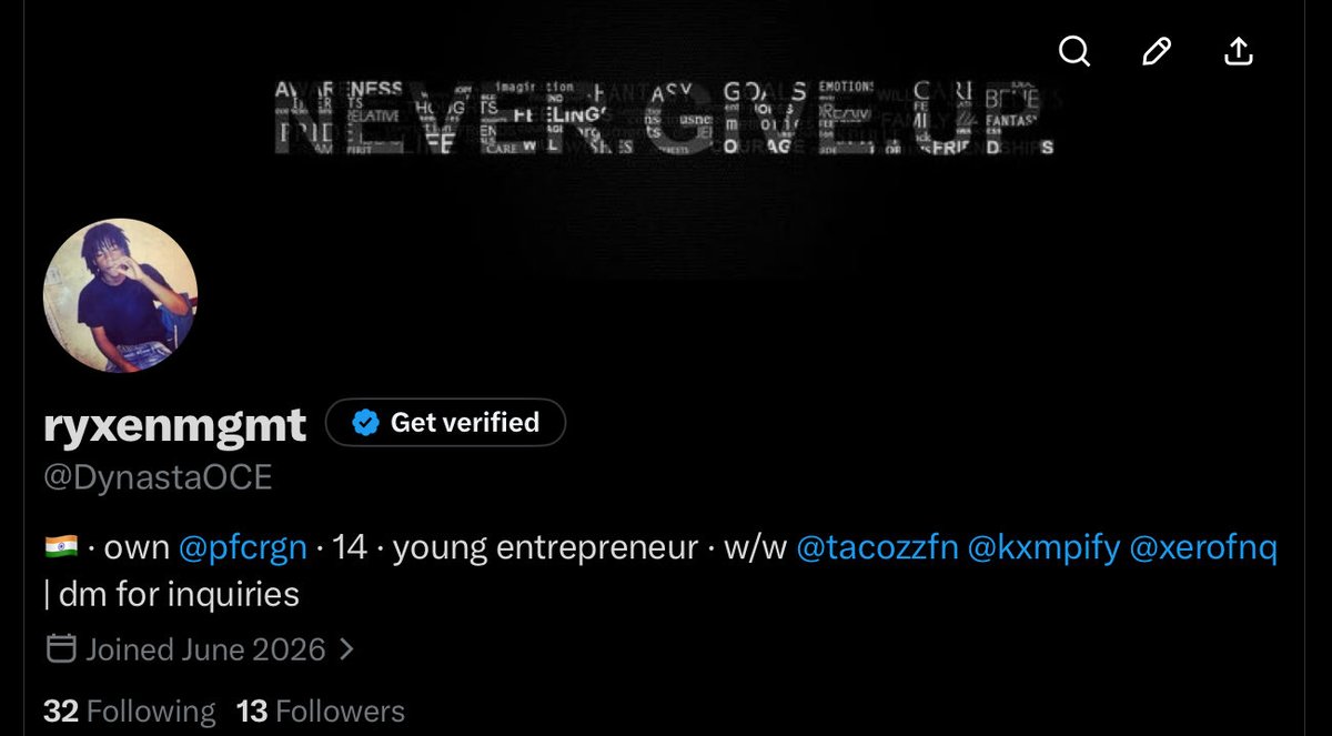 ryxenmgmt's tweet photo. FOLLOWING EVERYONE BACK TILL 100 FOLLOWERS, LIKE AND RT PLEASE ❤️ https://t.co/ennPij8tPP