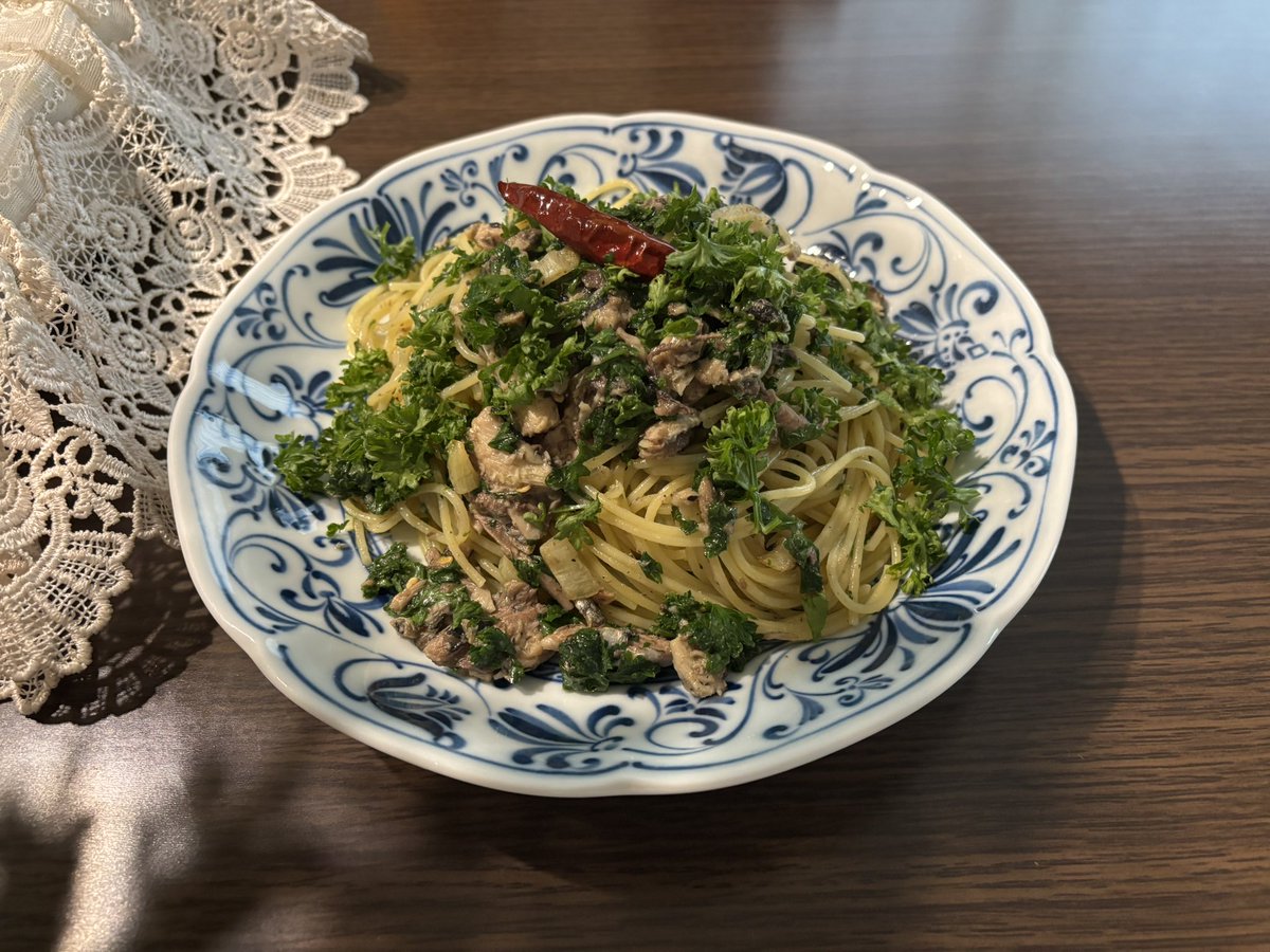seven2tanida's tweet photo. オイルサーディンのスパゲッティを作りました https://t.co/EeyGEifrOv