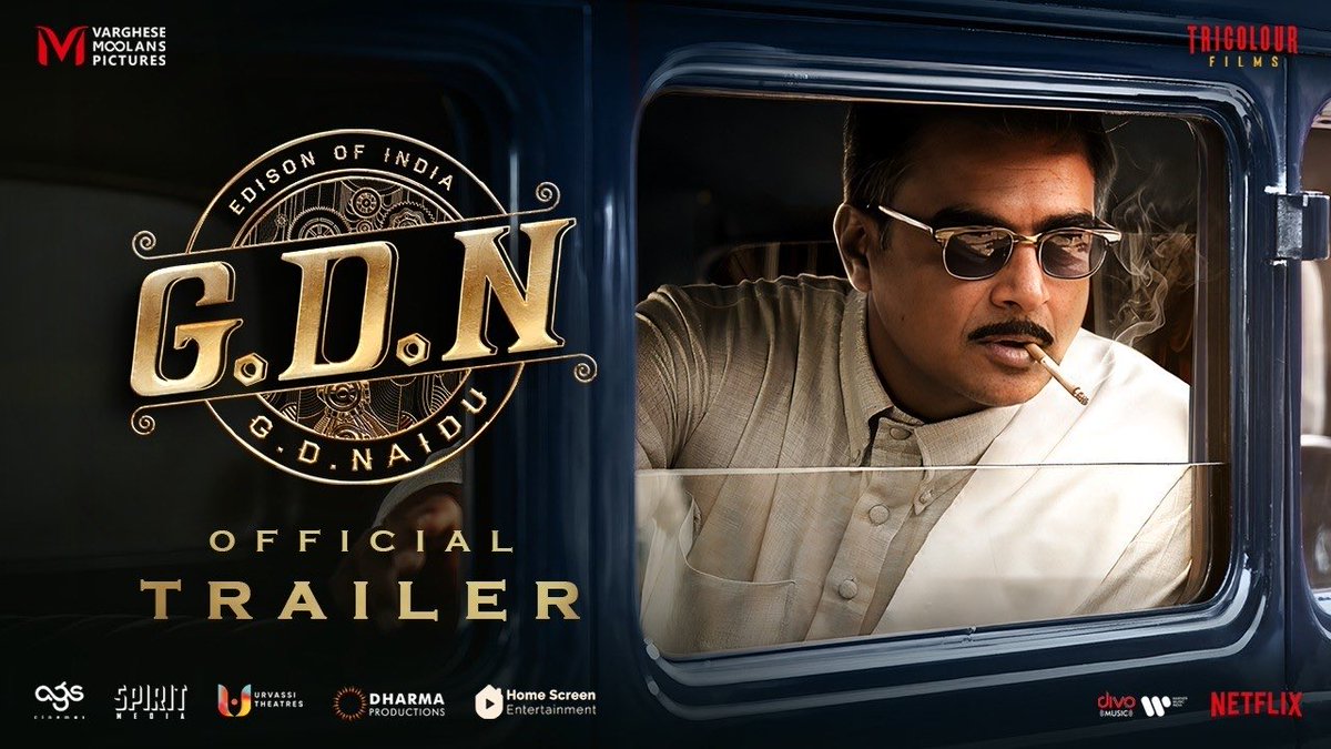 Dhananjayang's tweet photo. #GDN trailer is brilliant & amazing from @ActorMadhavan sir. After ##Rocketry another massive effort from him 👍

The life, struggles, and the genius of G.D. Naidu is captured so authentically and beautifully by the team. Marvellous 🏆

https://t.co/k9ncZGBj02

Congrats and looking forward to the film
 #VargheseMoolan @vijaymoolan 
#GDN #GDNTamilMovie #EdisonOfIndia #Trailer #TamilMovie #Inventor