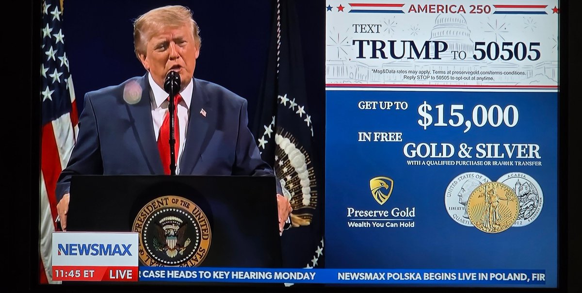 DontTreadOnUS's tweet photo. @NEWSMAX Hey @NEWSMAX. I love you, but running a half page ad on a speech like this, on a day like today? Pretty low class! 😠 https://t.co/bIM9QTlDf6
