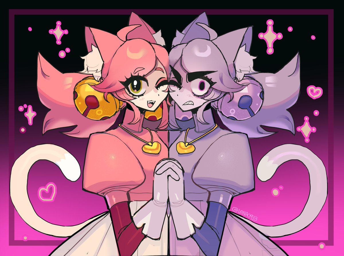 Lana0933's tweet photo. love is blooming, mew!! 🎀 #deltarune https://t.co/xlEVxmeU4t