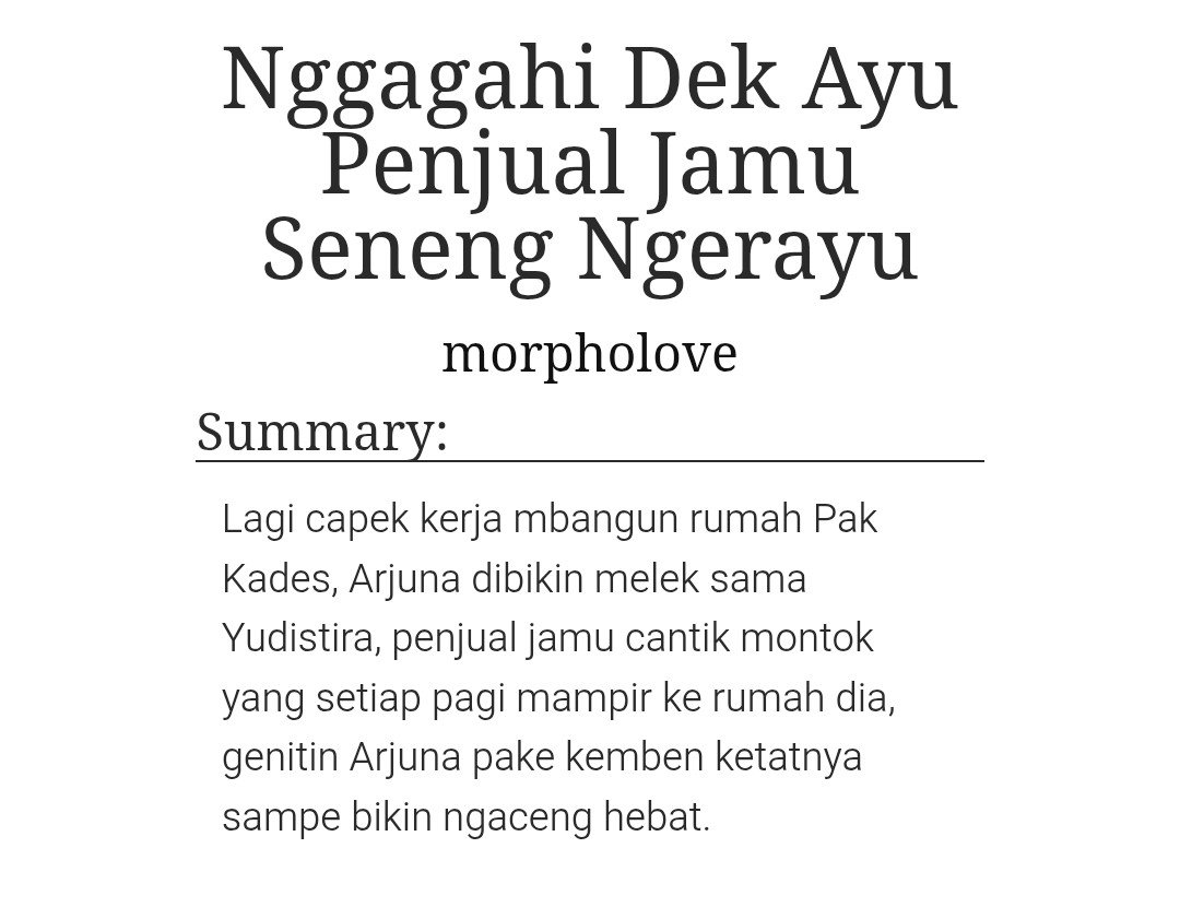 morpholove's tweet photo. #SunNote au narasi 🔞 

diem-diem 🎵 ngeracik jamu kuat tahan di ranjang buat ☀ yang lagi kecapean kerja. 

https://t.co/MuVe7ZNctt
kuli proyek!sun x penjual jamu!note ☀🎵
ditulis oleh suarrayu. https://t.co/DgzE7B1zHV