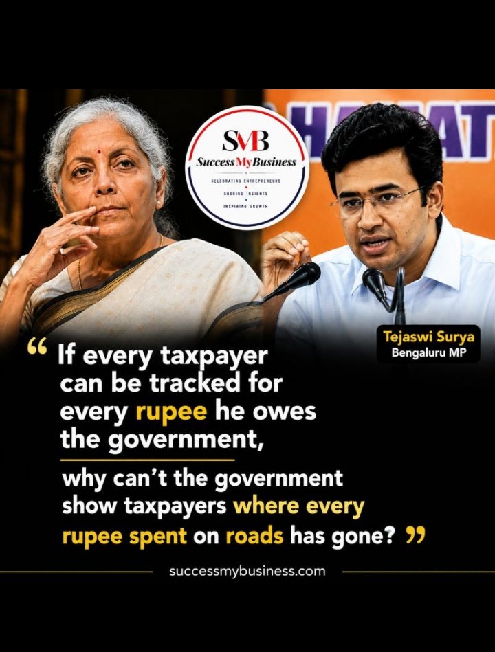 KPrakash2010's tweet photo. Very rightly asked @Tejasvi_Surya
The #BJP Government should first set that example by publishing the data on every highway then ask the states to adhere to the same.
#ThinkIndia https://t.co/6FGCv2X3QA