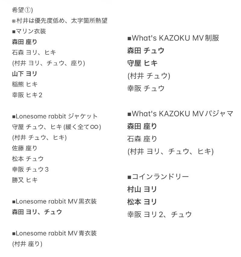 Techukemon_tore's tweet photo. 櫻坂46 Lomesome rabbit  MV衣装 ジャケ写What's "KAZOKU"  MV制服 パジャマ コインランドリー 生写真 トレ トレード

譲) 画像1.2

求) 画像3

郵送トレのみ
難アリ🙅‍♂️
複数枚優先

よろしくお願いします🙇‍♂️ https://t.co/M1Ni7ommml