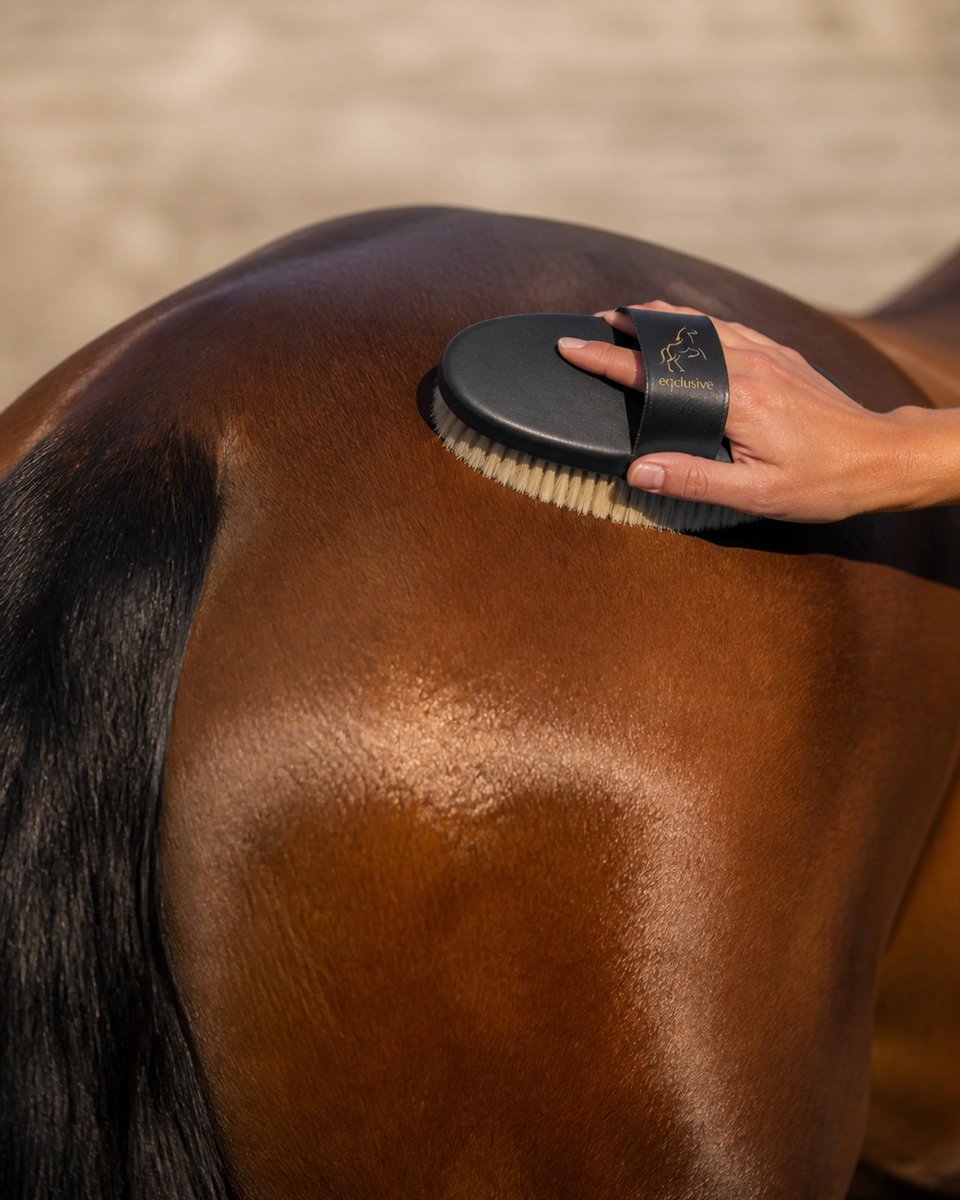 eqclusive's tweet photo. True glow is biological. Eqclusive bristles distribute omega oils rather than stripping them. Learn the science in 'The Regulated Horse' ebook.

Hardest part of coat health? Let us know below for our next ebook.

https://t.co/IRn5jMhoSI Save for later. #Eqclusive #Grooming https://t.co/0xw6So4J0v