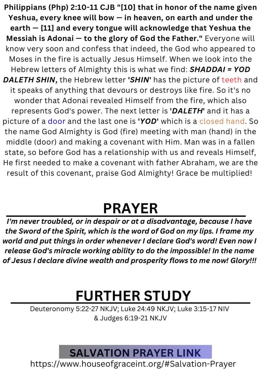 houseofgracent's tweet photo. Grace to you and peace from God our Father and the Lord Jesus Christ.😇🙌

Please receive today’s Treasures of Christ Daily Devotional “I AN GOD ALMIGHTY” 🗣️🙌🛐💪 https://t.co/Bmg1RP2dsY