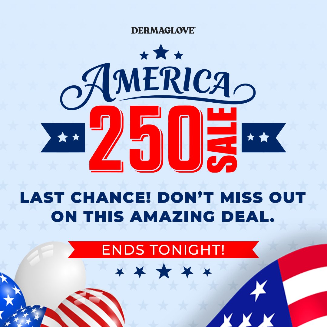 dermaglove's tweet photo. 25% OFF OUR ENTIRE SITE! 
DON'T LET THESE SAVINGS GET AWAY! 
PLUS FREE SHIPPING ON ORDERS $35 AND UP!
Shop now! 👉 https://t.co/QmjRs2zEs7

#DERMAGLOVE #Freedom250 #FourthOfJulySale https://t.co/wE2tUxxhEK