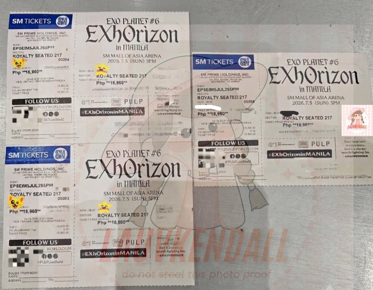 0ctff's tweet photo. wts lfb selling ic
EXhOrizon in Manila ticket

- Royalty Seated 217
- Day 2 • July 5
- 3 adjacent seats

- PAYO (20K EACH)
- BANK TRANSFER / WISE (NO USD PAYMENT)
- delivery on venue (LALAMOVE GRAB)
- physical ticket claimed
- above srp 
#EXO #EXhOrizoninMANILA
#EXOinManila https://t.co/T244wgT2ch