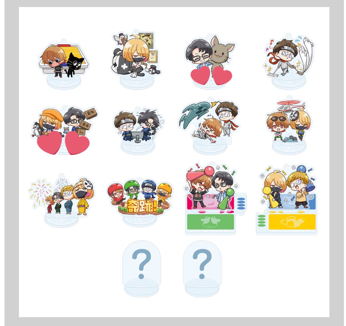 Chanka_kk's tweet photo. 【交換】TOP4 アクキースタンド　アクスタ

譲：🦀単体、🥷単体、🥷🐮、ルドー

求：画像💕(🐮単体、🦀🐮)各1>定価

本日会場で手渡し可能です。(15時ごろ到着予定)
検索からも気軽にお声掛けください🙇‍♀️ https://t.co/QvoV2dtSr4