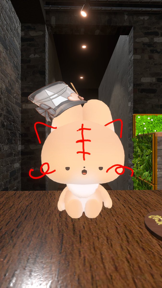 QuatreVRC's tweet photo. こんにちは！
広報担当兼キャストの星守かざねです🍀
店長から許可をとったうえで従業員のオフショを公開させていただきます📷

可愛い顔していたずらっ子のめあちーさん（@meati_1）
上手に落書きできて満足そう…？？

次回の営業日は7/24になります！
ぜひ下記リンクからご確認ください🥰 https://t.co/kMQz4dDLOO