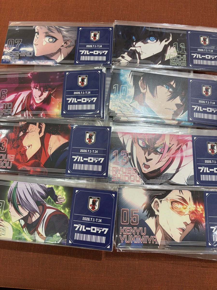 saaaeyuli's tweet photo. 【譲渡交換】
ブルーロック ららぽーと
特典 縁日　C賞　フェイクチケット

譲
★凪4、潔9、★凛7、◎烏6、◎馬狼2、
◎士道8、◎乙夜9、◎雪宮5

求
同種　冴or定価＋送料

大阪エキスポシティお手渡し、郵送も可能

★以外はご不快でなければ比率違い、任意キャラ含む交換可能です🌸 https://t.co/NoiWNDGiam