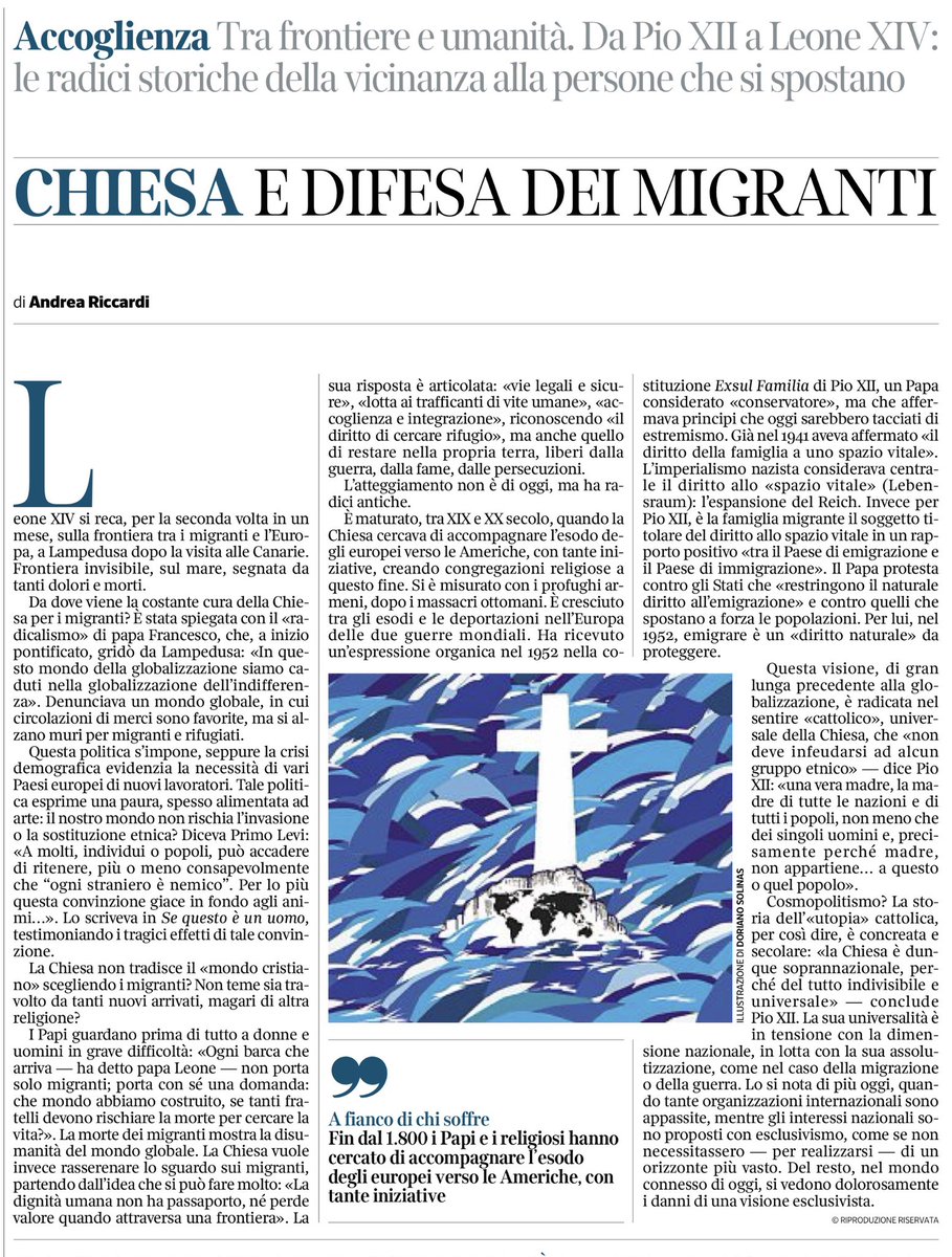 francofontana43's tweet photo. La Chiesa a difesa dei migranti
Le radici storiche della vicinanza alle persone che si spostano
Andrea Riccardi, @Corriere https://t.co/rWgmCncEhV