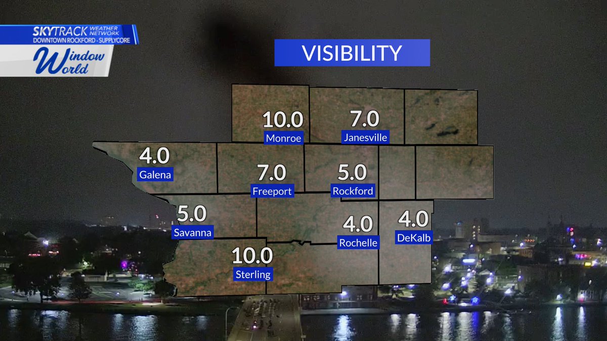 FirstWarnWX's tweet photo. [11PM] Visibility is significantly limited by all the firework smoke, with some spots as low as 2-3 miles at times! Visibility may remain limited at times through the night, with some patches of fog also possible. https://t.co/dO4Gqd2KTV