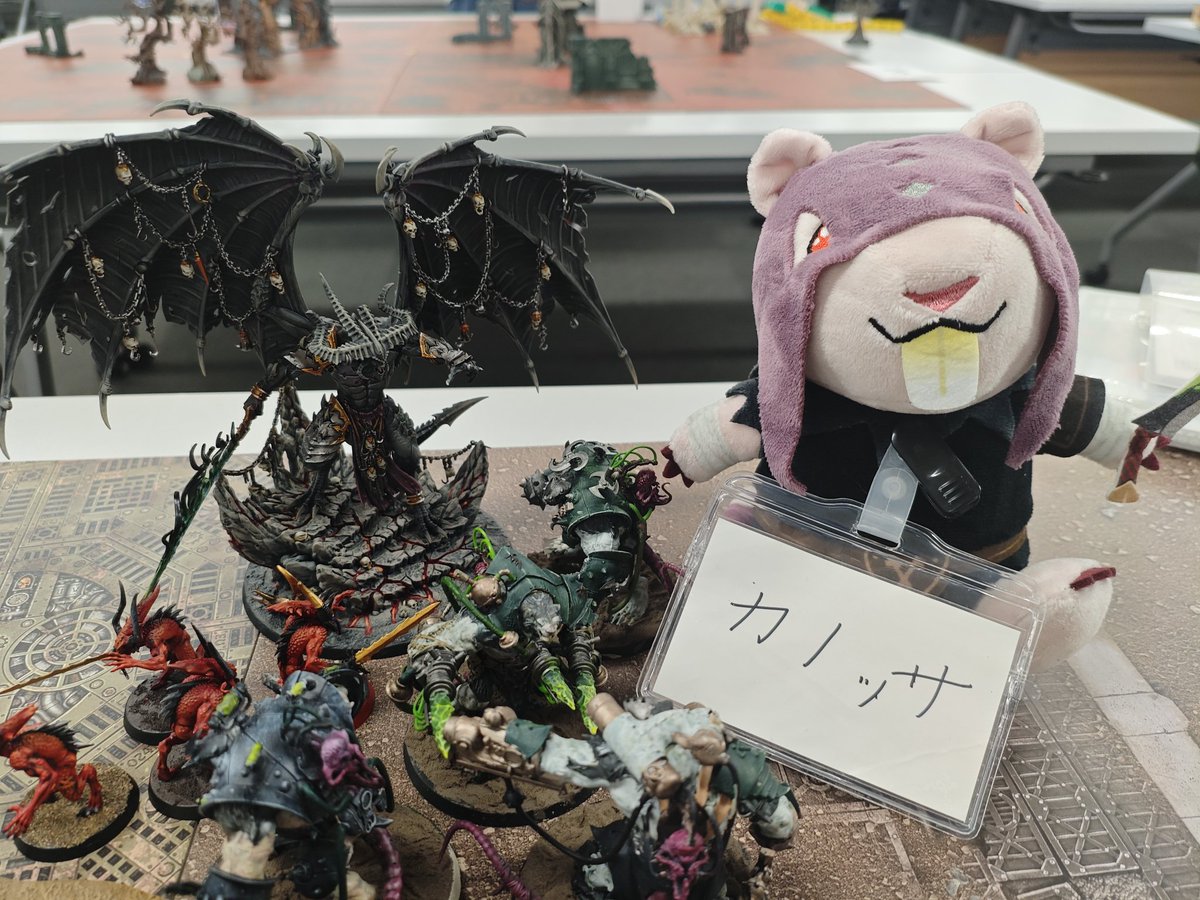 BnwjN3's tweet photo. ToD1戦目はスケイヴン対第1君主
3ラウンド目に45対32で勝ち
スケイヴンらしく押し込めたかなって戦い、ブラッドレターに100点くらい飛ばした気がする。
第1君主が任意のターン復活なら噛り穴も任意復活でいいでは？ https://t.co/q9JtTWtyzN