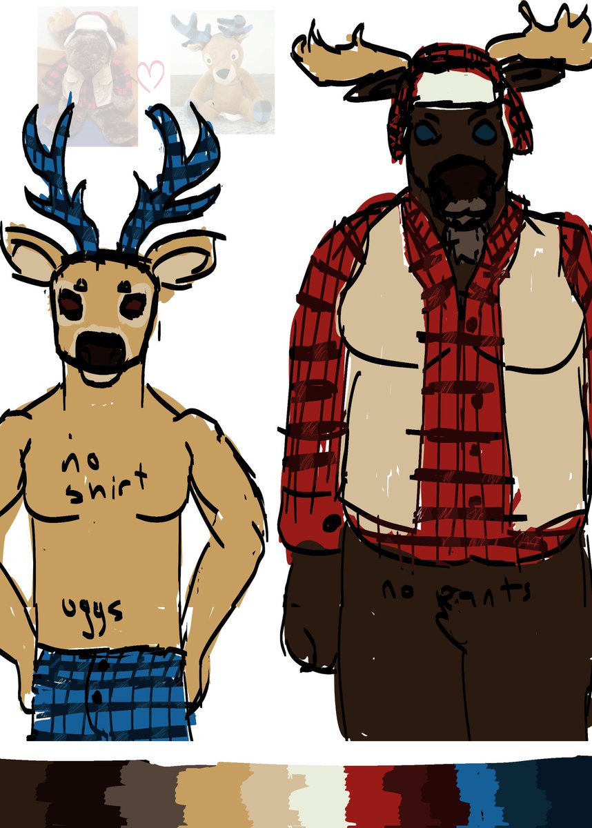 bambibuckhughes's tweet photo. Character concepts based off plushies from Dan Dee and @BassProShops https://t.co/G07HmgzXN2