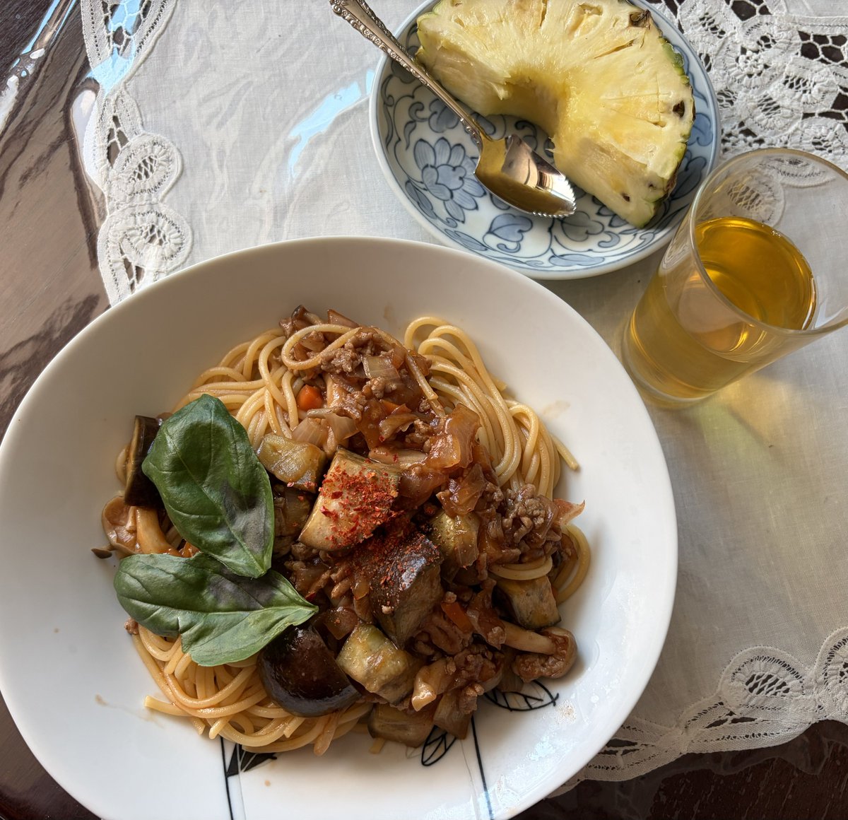 9972hiro's tweet photo. 昼 🍝🍍 https://t.co/KSNp1LFCv5