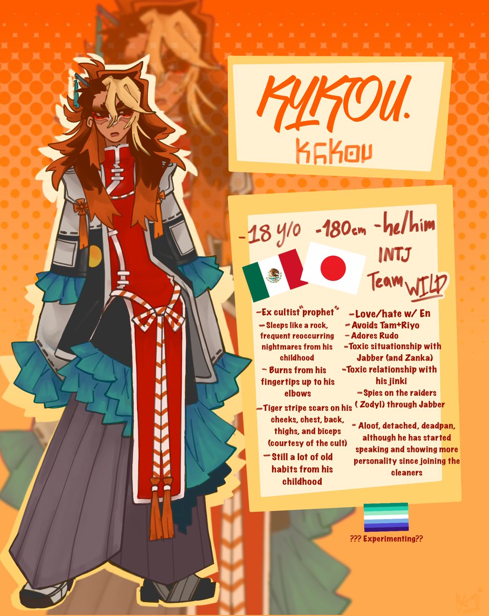 VELVLUVER's tweet photo. Kykou ref sheet for artfight + just to have….. does it look good or is it straight bullshit… https://t.co/Uu9Uhj1XTb