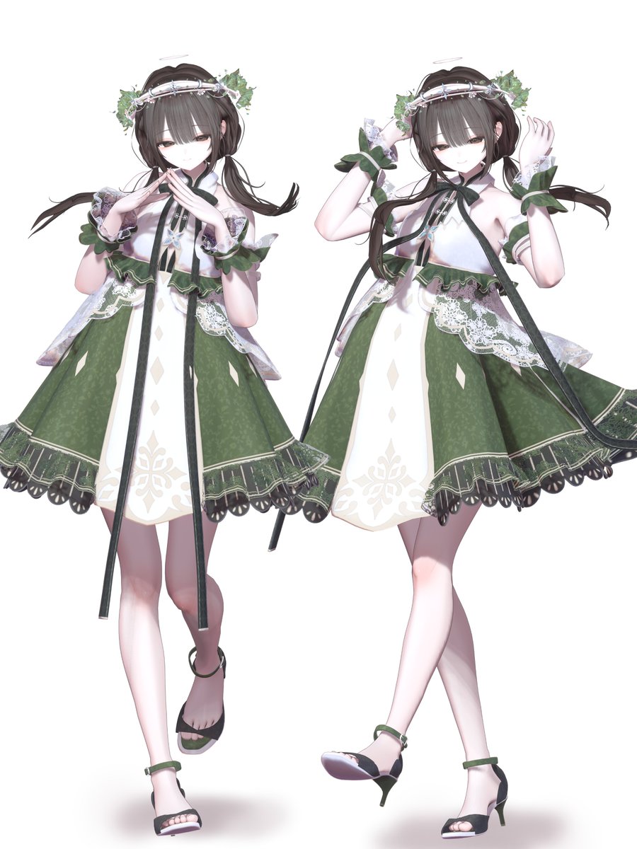 Kagono_vrc's tweet photo. 素敵な衣装と花かんむりで妖精みたいなまよできた☘️
#beigesthetic
#Mayo_3D https://t.co/HGV0vDbzUK