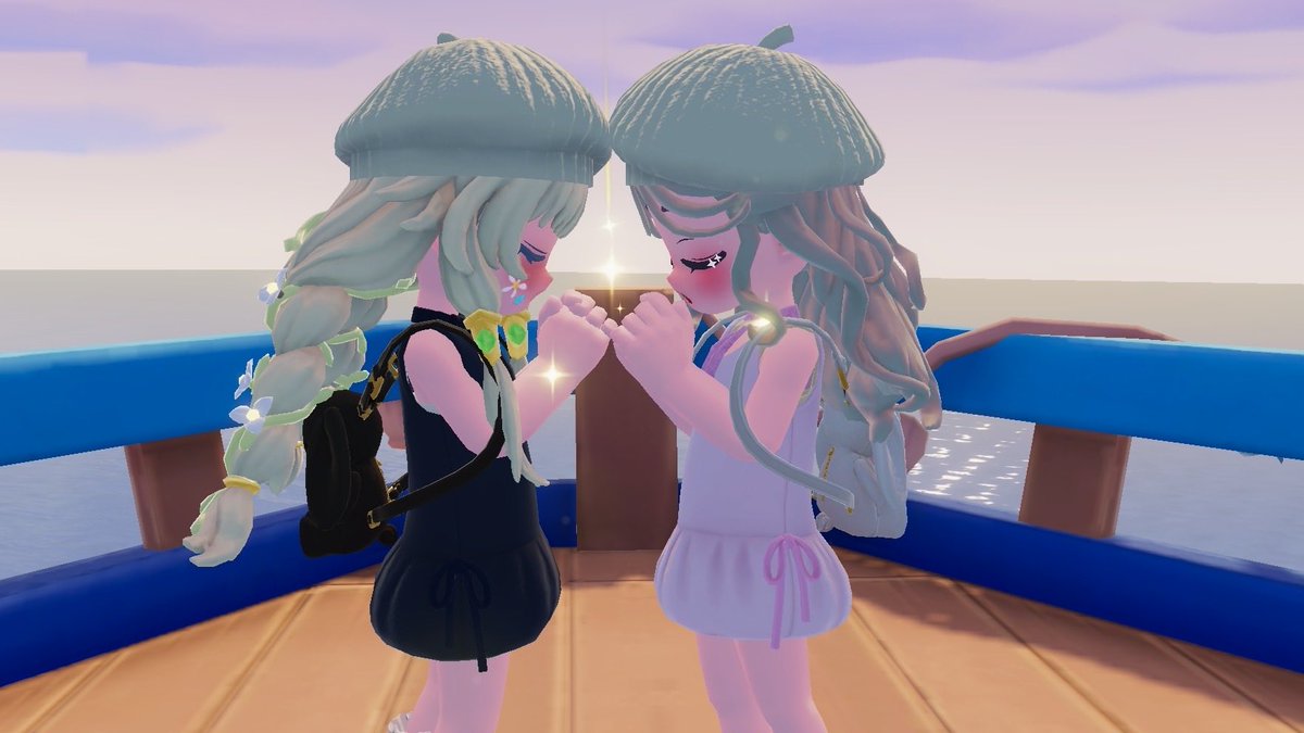n__heartopia's tweet photo. まーちゃんと、おそろコーデ⸝⸝>  ̫ <⸝⸝♡
海で撮るのも楽しみ🩵🩵 https://t.co/dGfMp5cSnk