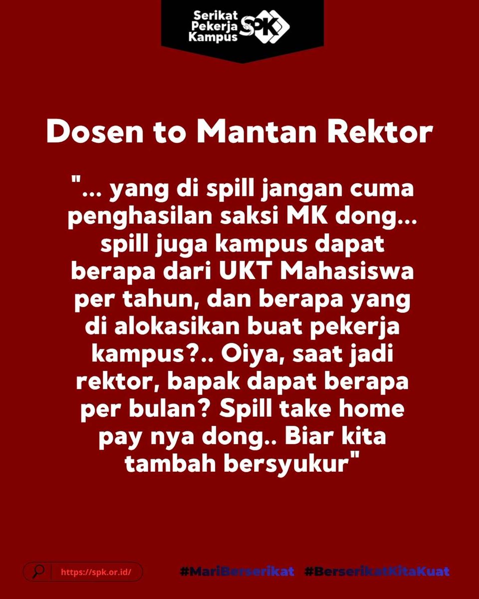 pekerjakampus's tweet photo. Karena sudah mulai mengarah pada serangan isu personal, sebar rumor dan fitnah melalui media tanpa klarifikasi ke saksi kami seperti yang diberitakan @kompascom Surabaya , maka SPK tidak akan diam. https://t.co/mxiR8Kahg3