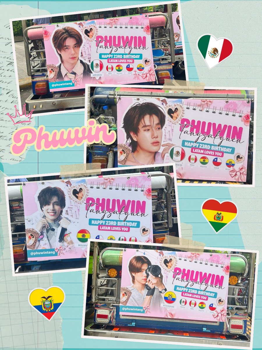 PondPhuwin_MX's tweet photo. 🛺 Con mucho cariño, fans de Latinoamérica nos unimos para celebrar los 23 años de @phuwintang .

Gracias por tu dedicación, por inspirarnos con tu trabajo y por formar parte de nuestras vidas. Estamos muy orgullosas de ti. 🩵✨

OUR STAR PHUWIN 23rd

#23rdHoneyThePHUWINDay
#phuwintang 

Project by 

@PPfcBolivia 
@PondPhuwin_MX 
@PondphuwinEc 
@NarawinsPeru 
@phuwintangmx