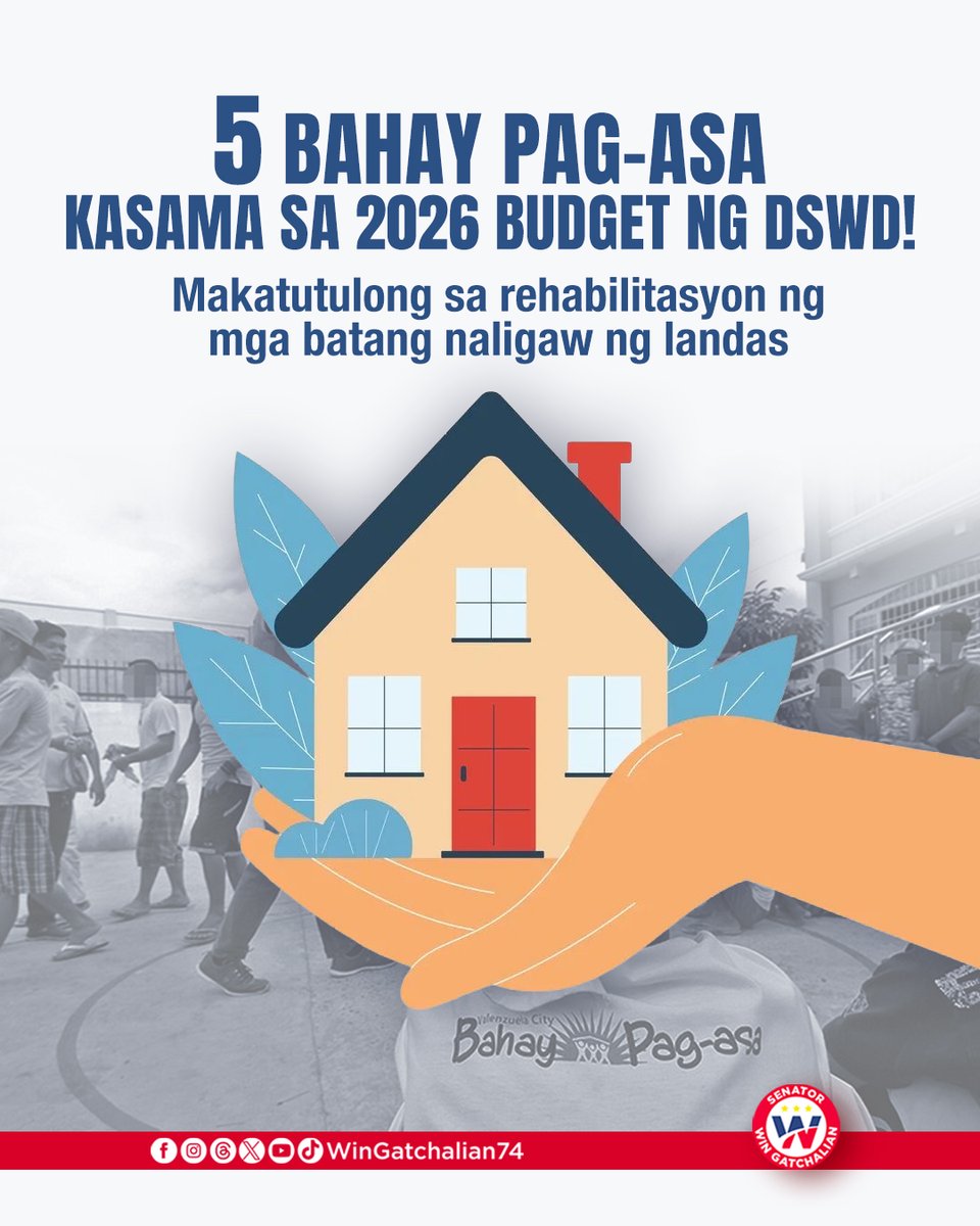 WinGatchalian74's tweet photo. Patuloy nating susuportahan ang pagpapatayo ng mas maraming Bahay Pag-Asa facilities.

Mahalaga ang mga ito upang mabigyan ng tamang rehabilitasyon at pagkakataong makabalik sa maayos na pamumuhay ang mga children in conflict with the law (CICL).

BASAHIN DITO → https://t.co/EINQK5EfsZ