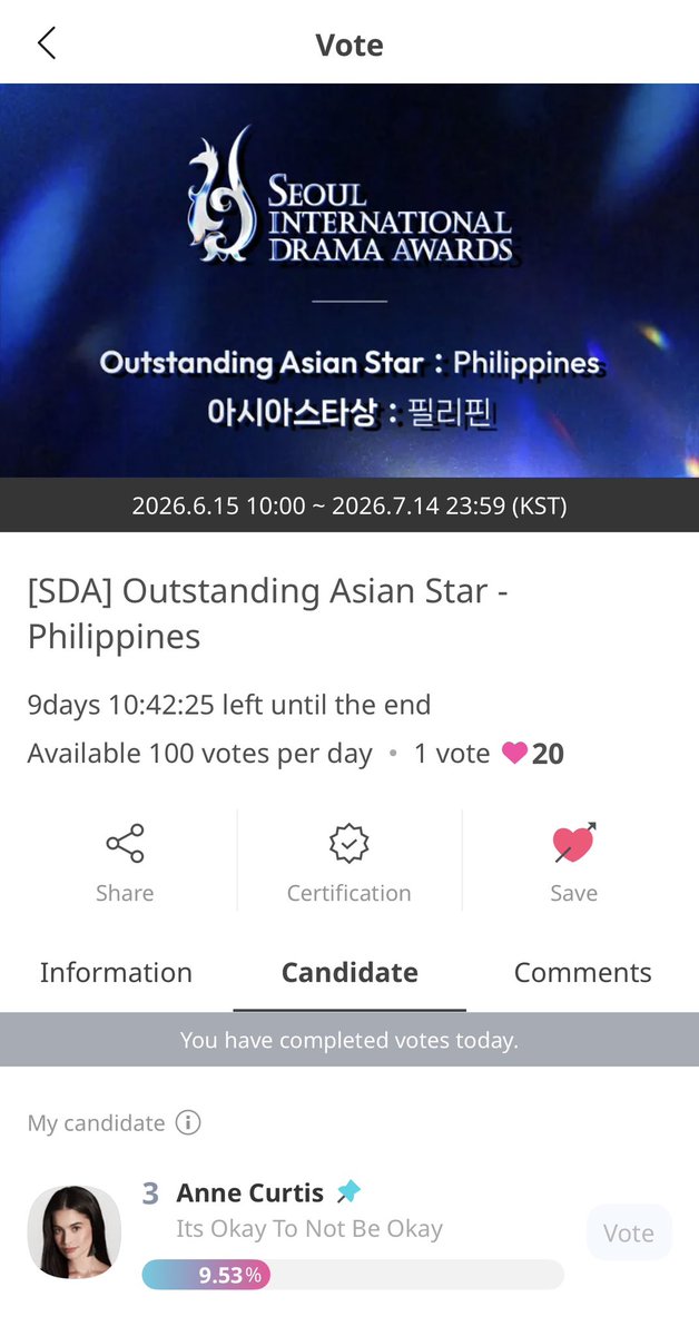ANNEfinityClub_'s tweet photo. 📣 CALLING ALL ANNE CURTIS FANS!

We’re looking for dedicated supporters to join in our voting team for @annecurtissmith in the Seoul International Drama Awards 2026 under Outstanding Asian Star: Philippines.

If you’re interested in helping, kindly DM us. Every vote counts! 🇵🇭✨ https://t.co/TzTFNe5OKN