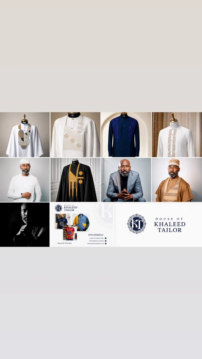 khaleedtailors's tweet photo. Where African heritage meets world-class craftsmanship. 
Every garment is bespoke. Every detail is intentional.
Khaleed Tailor — For those who dress with purpose.
Khaleed Tailor — Beyond Stitches.
# https://t.co/qsnRskHpXT