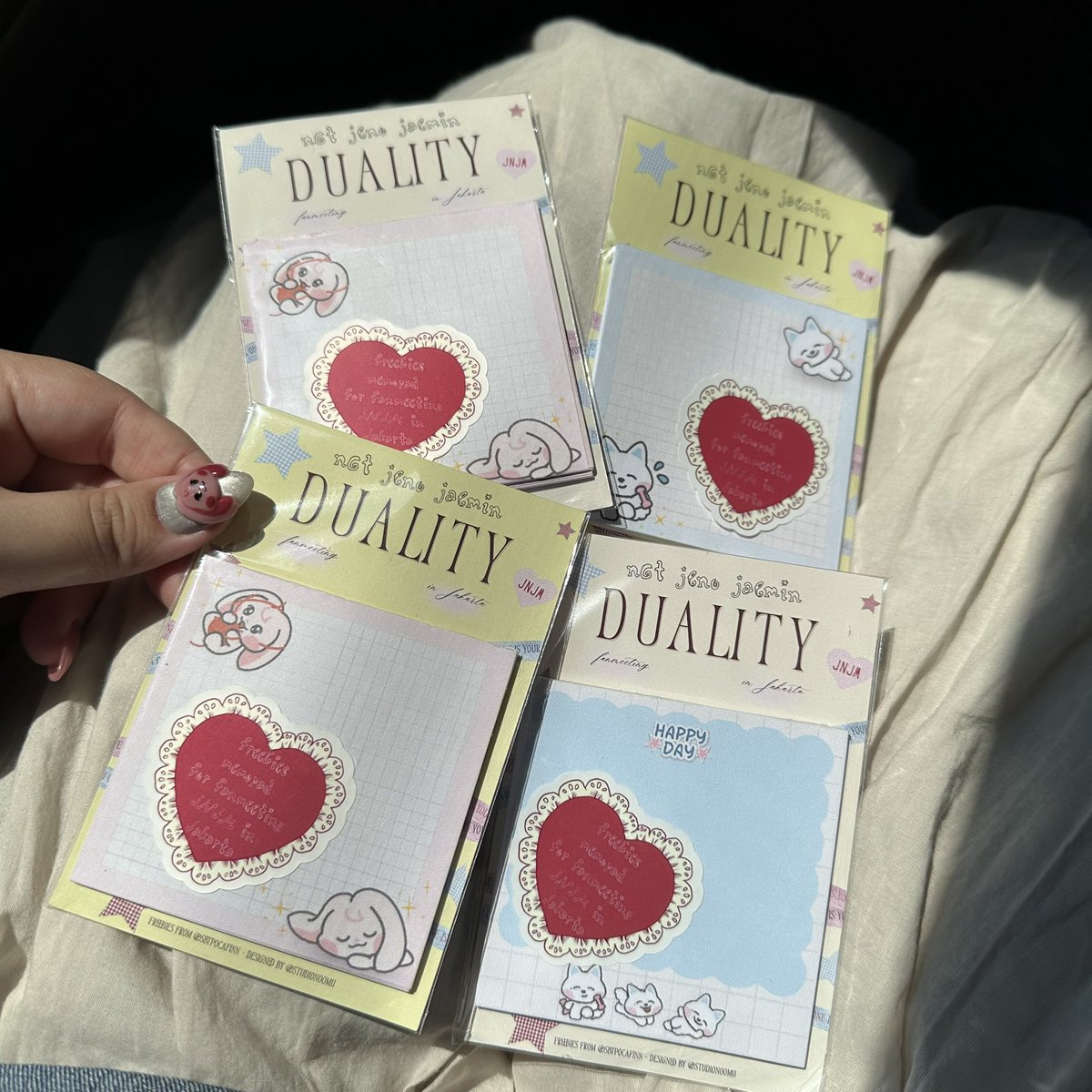 sbtpocafinn's tweet photo. [help rt] 
FREEBIES NCT JNJM FANMEETING DUALITY in JAKARTA🫶🏻

📆 5 july 2026 
📍 Tennis Indoor Senayan, Jakarta.
🎁 Limited qty

siapaa mauuww??!! https://t.co/1JrMDOuufP