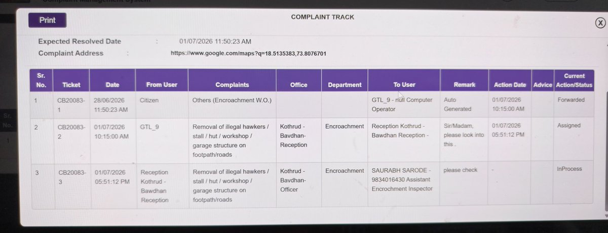 jayantd98300514's tweet photo. @PMCPune @CPPuneCity @MahareraG I raised complaint on PMC portal (CB20083) on 1st July. No action taken till date. Developer continues to fully block footpath. Common men are challaned by traffic police for parking on footpath even when there is enough space for pedestrians.
@MDNagpure @CPPuneCity @PMCPune https://t.co/cqSYkYsnlE