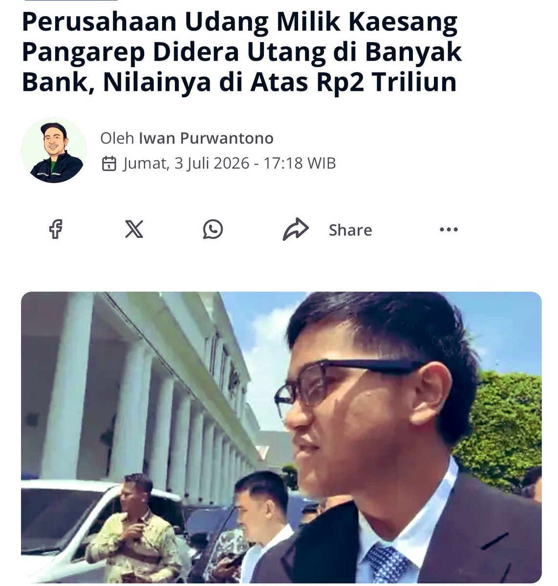Opposite6888's tweet photo. Nikmat banget garong duit bank anak bego kemarin sore.

Ini anak bisa pinjam uang sampai 2 triliun lebih kalo bukan karena power bapak nya dulu.

Begitu uang pinjaman bank cair entah dibawa kabur kemana uang nya, perusahaannya pun juga gak jelas..

https://t.co/Gvlkf8VCoD https://t.co/XFtqrUcGEx