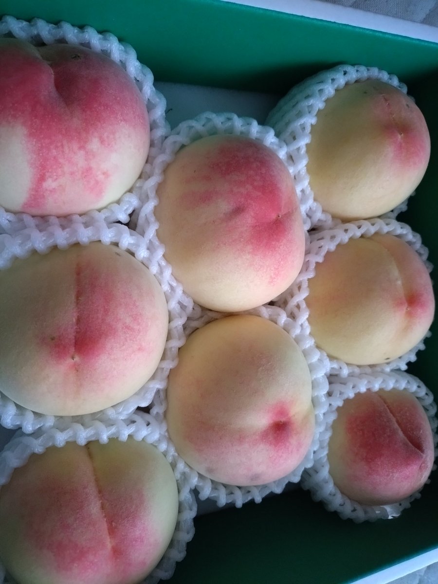 omn1109's tweet photo. 今年の桃が届いたよ！ https://t.co/3Z06y2x3mJ