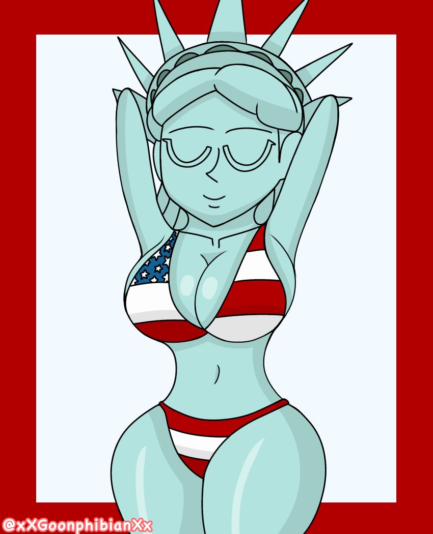 xXGoonphibianXx's tweet photo. I may not be American, but that doesn’t stop me from drawing Lady Liberty. #nsfw #nsfwart #bigbreasts #bigtits #LadyLiberty https://t.co/2JSE2u8wPh