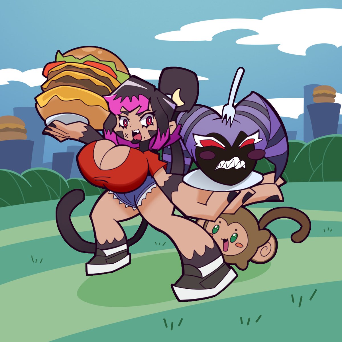 SaruchiChinaru's tweet photo. Happy 4th of July! Enjoy a giant burger all to yourself! https://t.co/3MkTT17F0o
