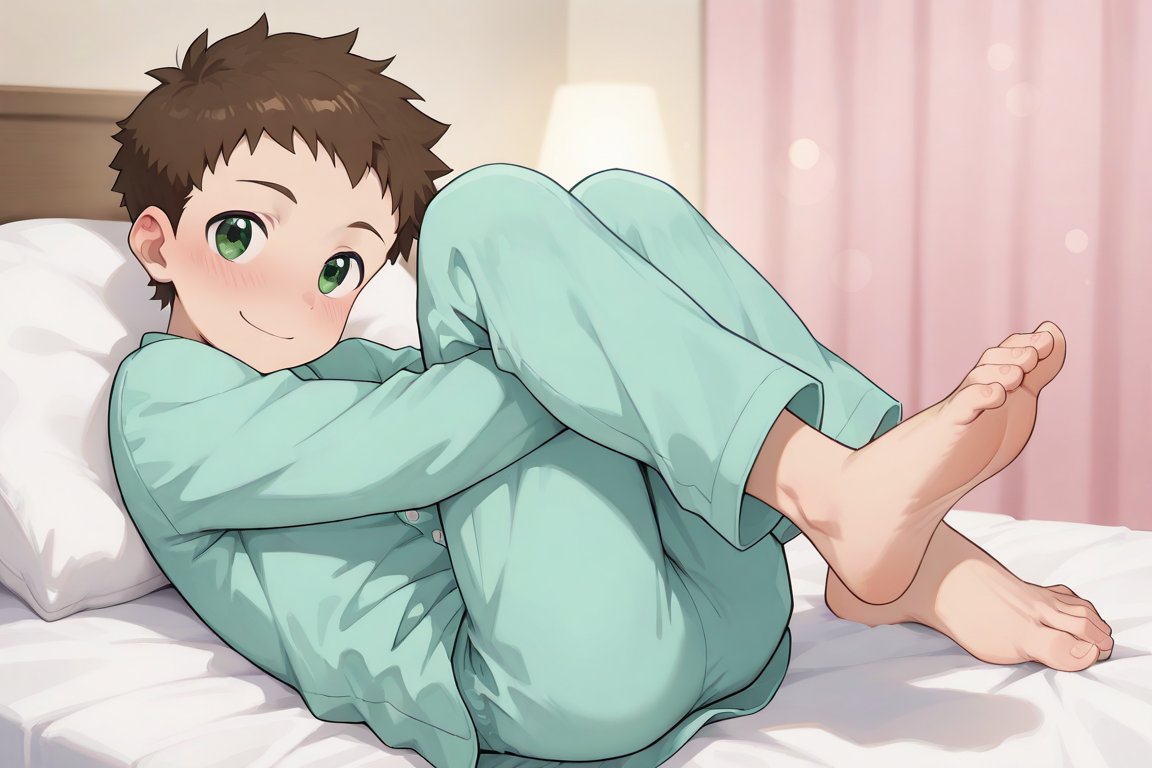 96_AkuBo_69's tweet photo. [Shota - Feet]
A cute Shou lying down in his pajamas 😄 https://t.co/WerrEX0KNK