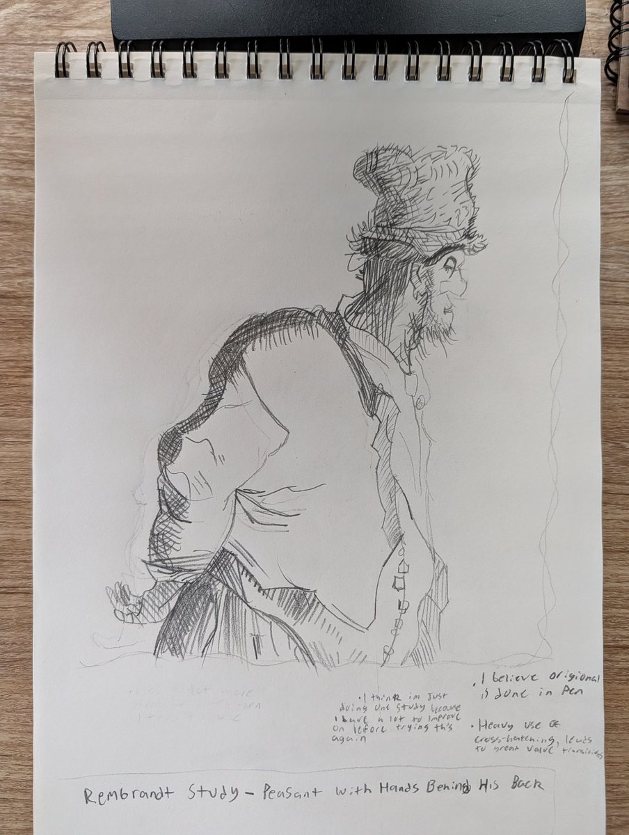 s_g_holyman's tweet photo. I decided to be brave and study Rembrandt for my project. I normally do two studies for an artist but I'm only doing one and I might try Rembrandt again later when I've learned more. I think I'll study one more artist before moving onto the next project. #art #drawing #proko https://t.co/yDe7FaFRIZ