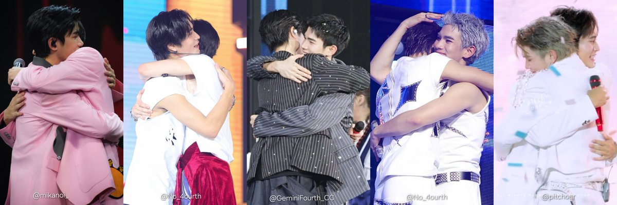 APHIN_NAKA's tweet photo. 2023 - My School President Prom Night 
2023 - GF My Turn Concert
2024 - GF Run the World Concert
2025 - GF A.W.A.K.E Concert
2026 - Ticket to Heaven Fan Party

//เจมโฟ้ด big hugs งานสำคัญเป็นภาพที่เห็นแล้วอุ่นใจทุกปีเลย 🫂
#GeminiFourth #เจมีไนน์โฟร์ท
#Gemini_NT #Fourthnattawat https://t.co/L1fPTompgI
