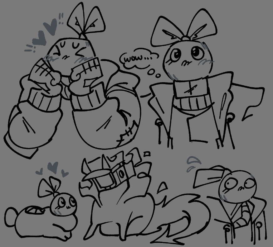 highresartber's tweet photo. my collection of garbo doodles because he is very cute and polite https://t.co/bN8sggpLSL