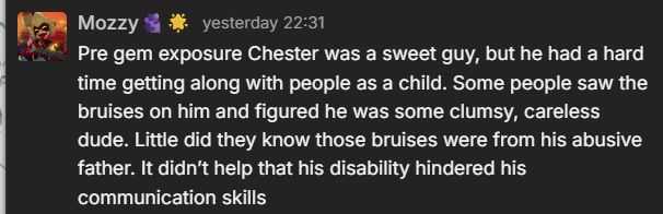 mozzy_mosbourne's tweet photo. Some lore I wrote about him in a Magma yesterday 🧵
1/3 https://t.co/N4pVICPem2