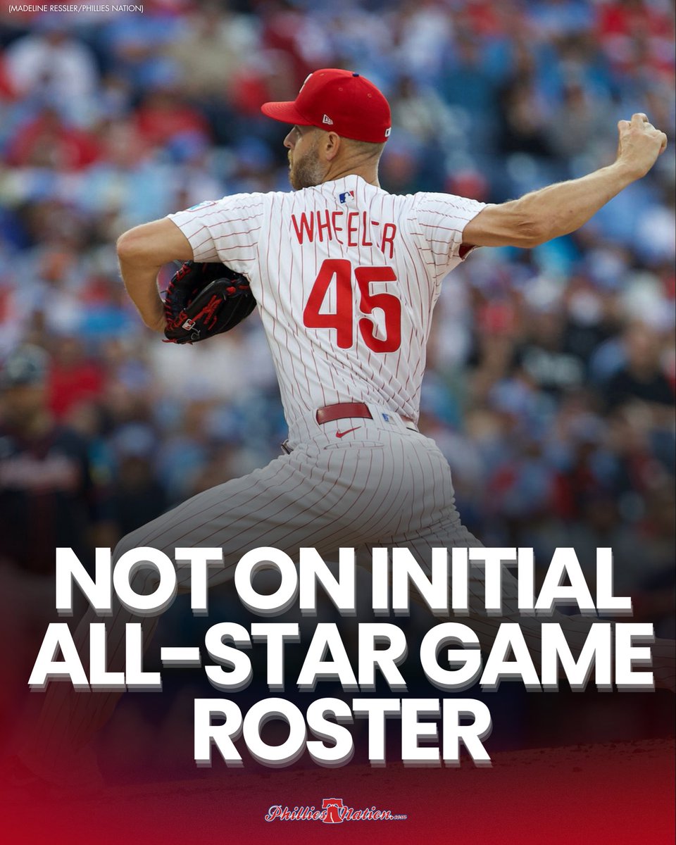 PhilliesNation's tweet photo. Zack Wheeler was not included on the initial National League All-Star Game roster. https://t.co/hkXm1TDUxh