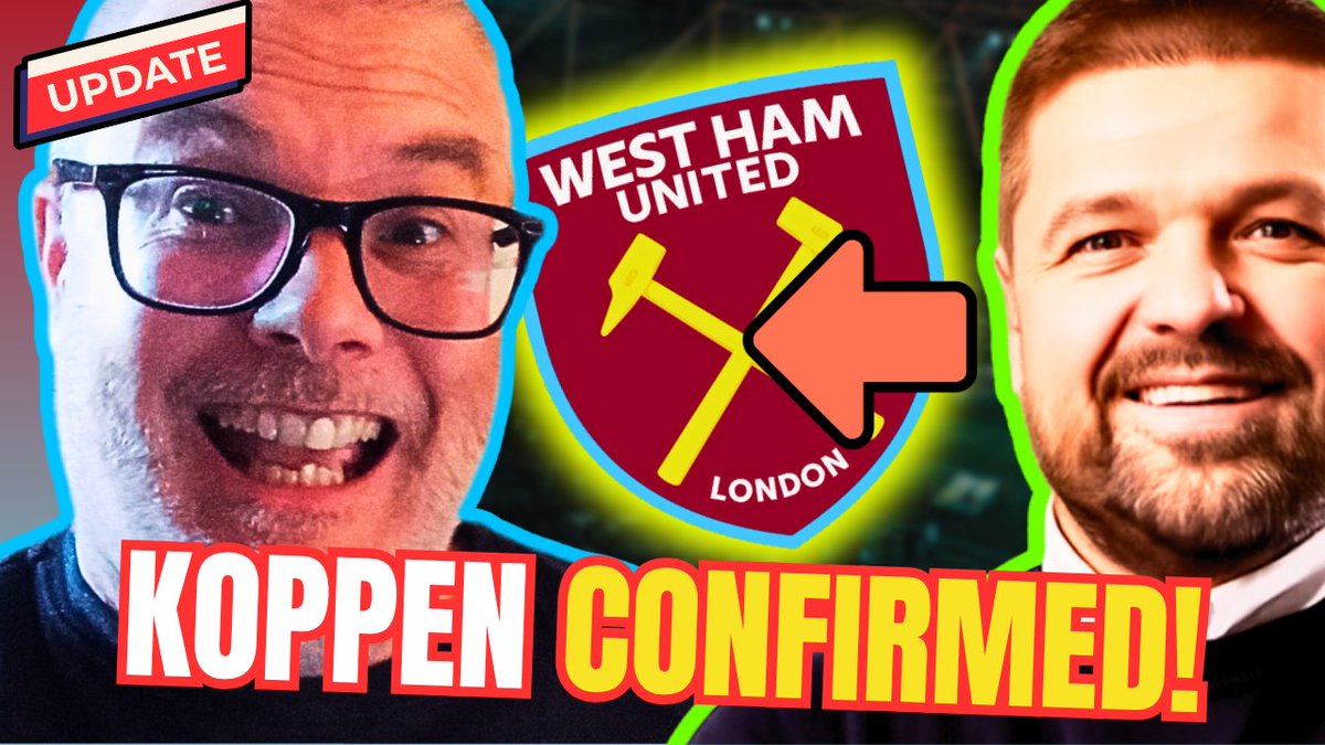 MrRobertGates's tweet photo. 👉 N E W   U P L O A D : https://t.co/nEHpOxfkl4

West Ham Announce HUGE Backroom Signing! Nils Koppen Arrives &amp; Transfer Plans Begin

👉S U B S C R I B E   T O:   https://t.co/5URl7NgcRV https://t.co/VoEwHspkKn