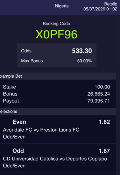 OBANJBABA's tweet photo. SPORTYBET CODE

X0PF96

KINDLY FOLLOW FOR MORE https://t.co/KtSlu9uimL