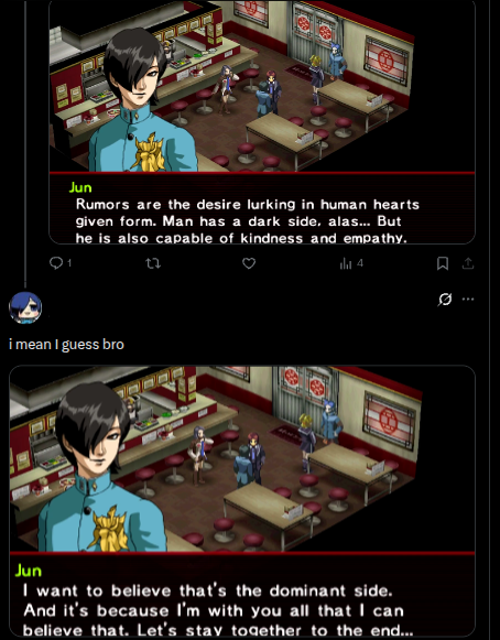 hyperptaa's tweet photo. i feel like I'm too miserable for this shit but at the same I'd also be preaching this hopecore shit if no one was beating my ass up for almost turning the whole world into mindless androids https://t.co/2Y1TrHc85H