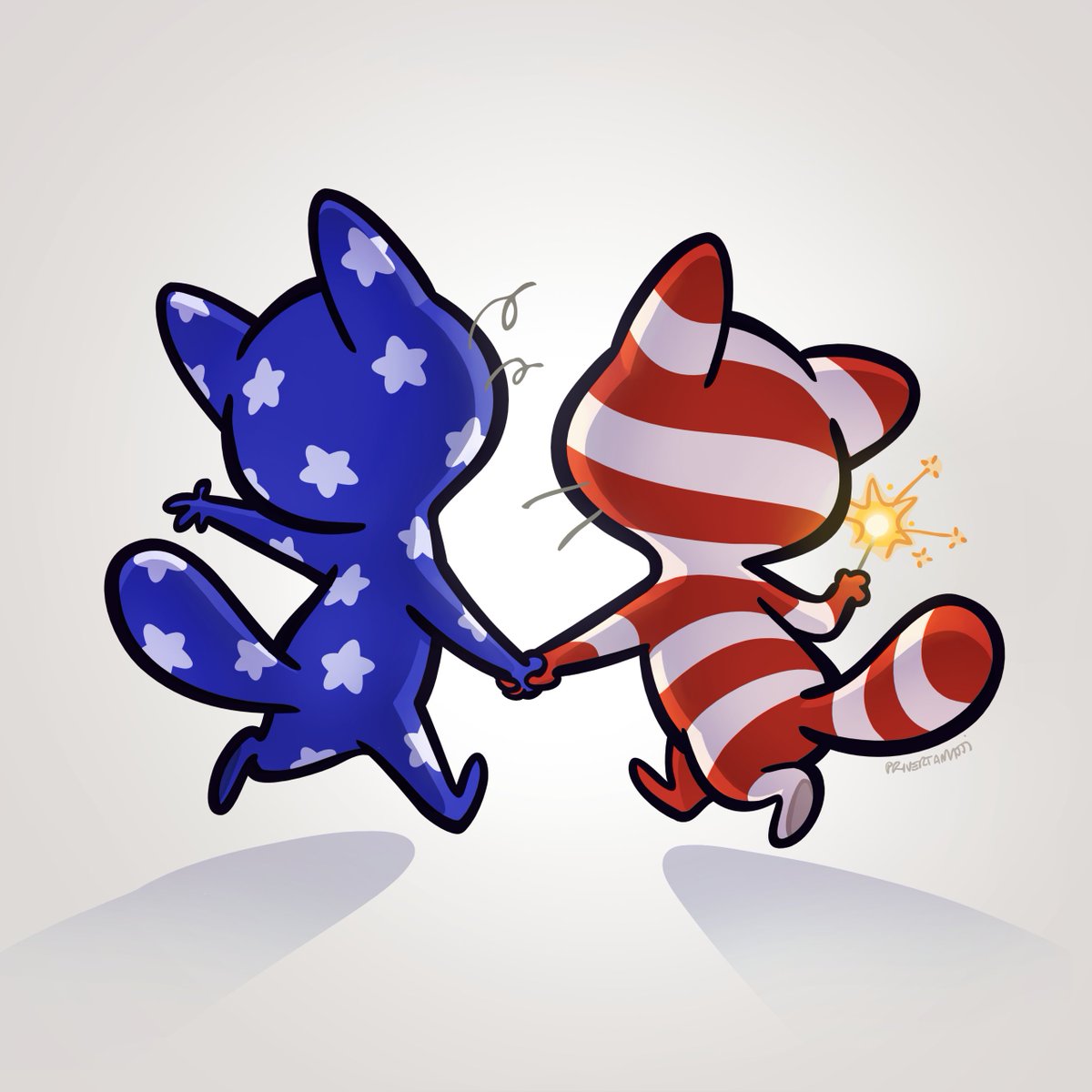 PriVerAnimation's tweet photo. Happy 250th Birthday, USA! 🎆✨ https://t.co/svSfhwhYpI