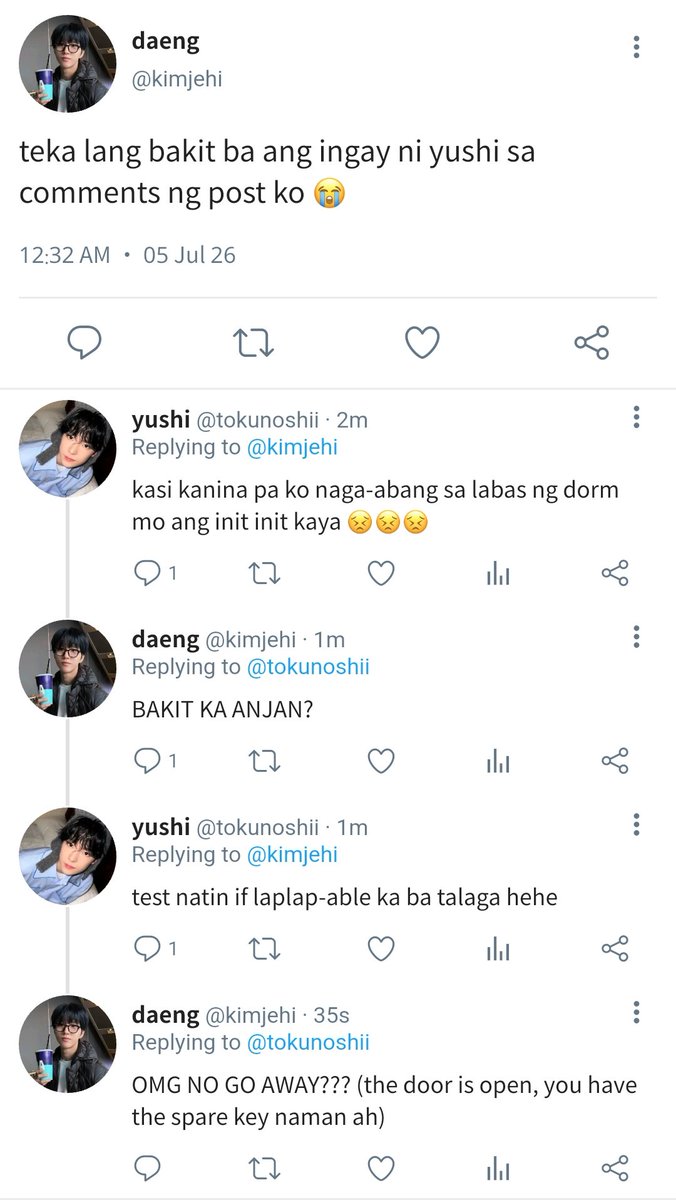 yosionbreak's tweet photo. #yutdaeng / #yudae filo one tweet au wherein: https://t.co/ZgfB0WZu1l