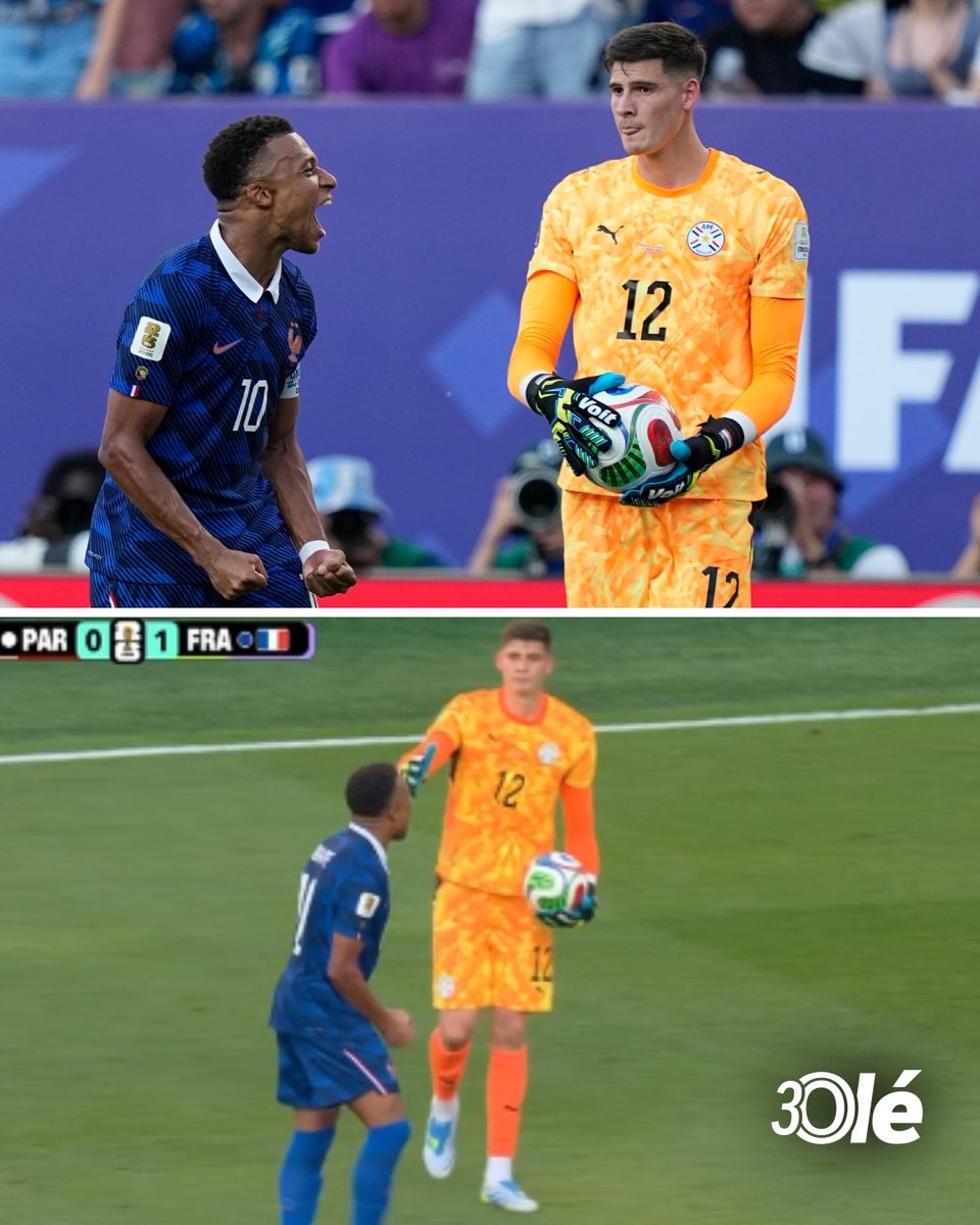 Telefuturo's tweet photo. GILL quiso saludar a MBAPPÉ tras el final del partido: el francés le negó el saludo y le festejó en la cara.

Vía Olé https://t.co/mcjg7nS3Ir