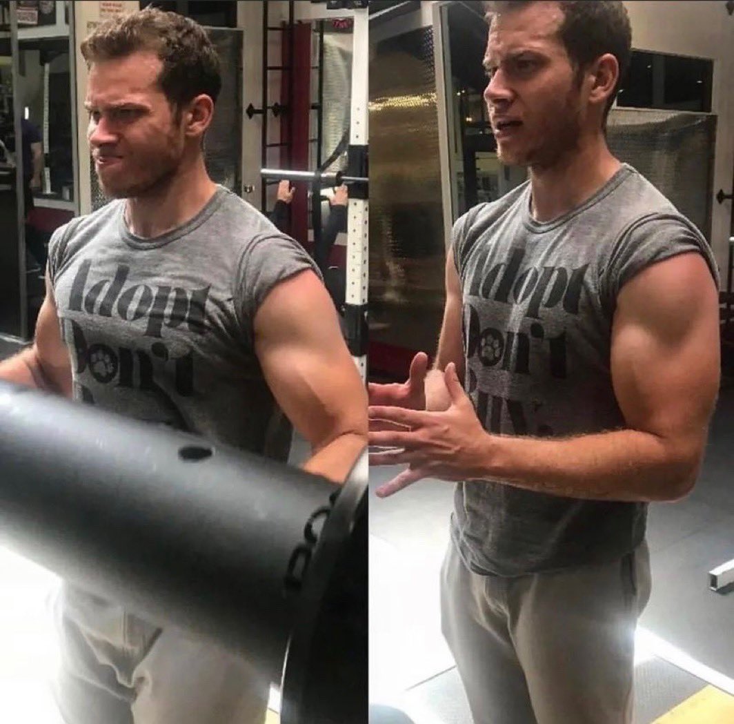 howIingflames's tweet photo. — had a bad day. So he’s hitting the gym. https://t.co/NA4e8uUO6H