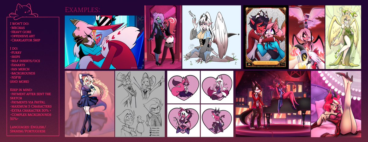 hikaru_h0shi's tweet photo. ✧OPEN COMMISSION✧
(And new commission sheet ✨✍️)

If you are interested, sent me a DM or comment here 💬❤️

It helps me a lot if you share 🔁🩷🌸🫂

#CommissionOpen #CommissionArt #HazbinHotelFanart #oc #Sketch #CommissionSheet #commission_art #ArtSupport #commissionㅤ https://t.co/WVPa1fXNgf