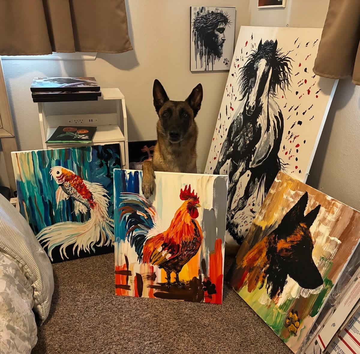 namji657's tweet photo. @blknoiz06 Did $Monkey paint this for #Ansem? 

Come check out this talented dog. 🎨🐶

AAQbZw5Cuvy4eVaviB7kMfjqwbnikCbUH7Jy5WZzpump https://t.co/pWTkhvQJpe